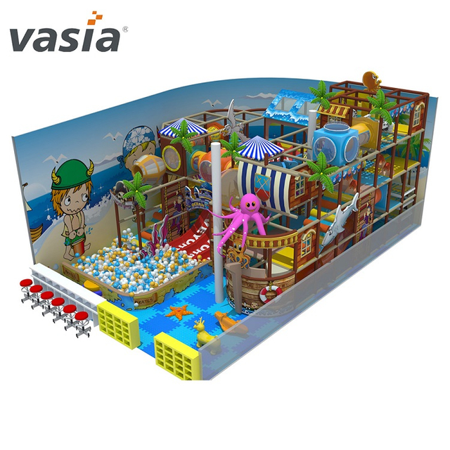 Exciting Ocean Adventure Indoor Children's Playground with Soft Games and Swing Set