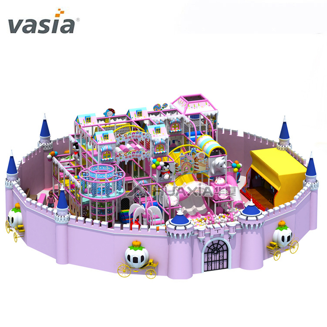 New Style Candy Indoor Slide& Ninja Playground Manufacturing