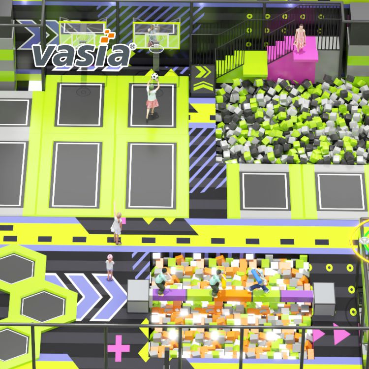 Colorful Indoor Trampoline Park