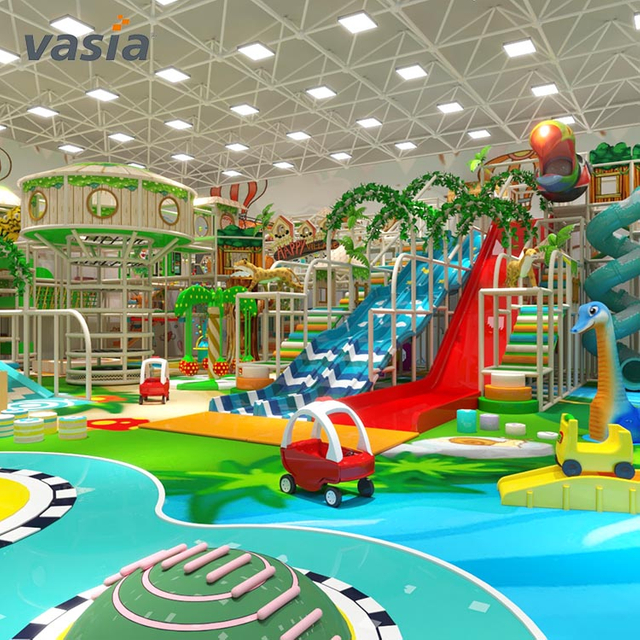 Hot Sale Indoor Playground Jungle Theme With Slide -vasia