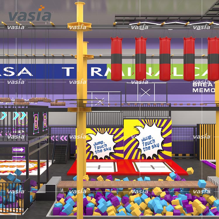 Integrated Indoor Playground with Trampoline-Vasia