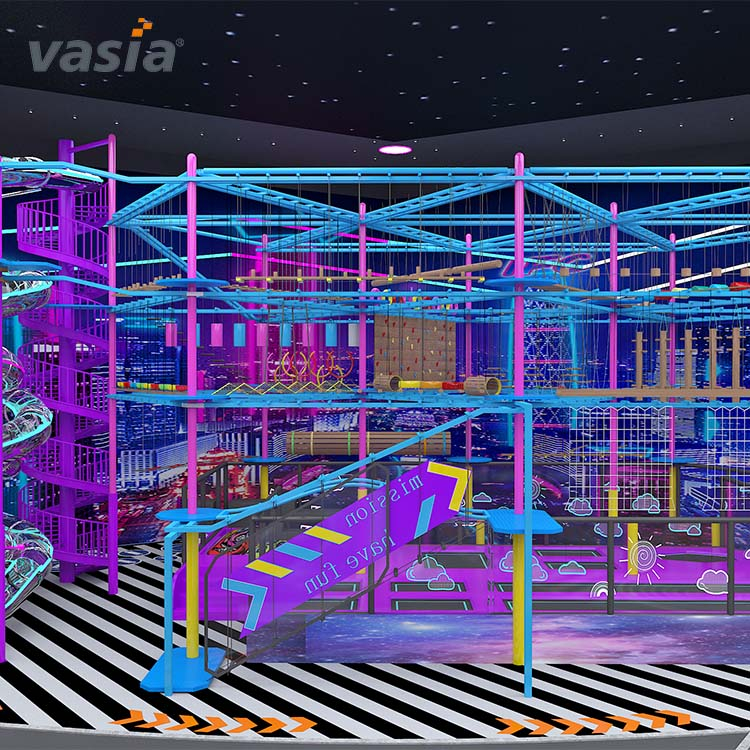 Hot Sale Rope Course With Trampoline-Vasia