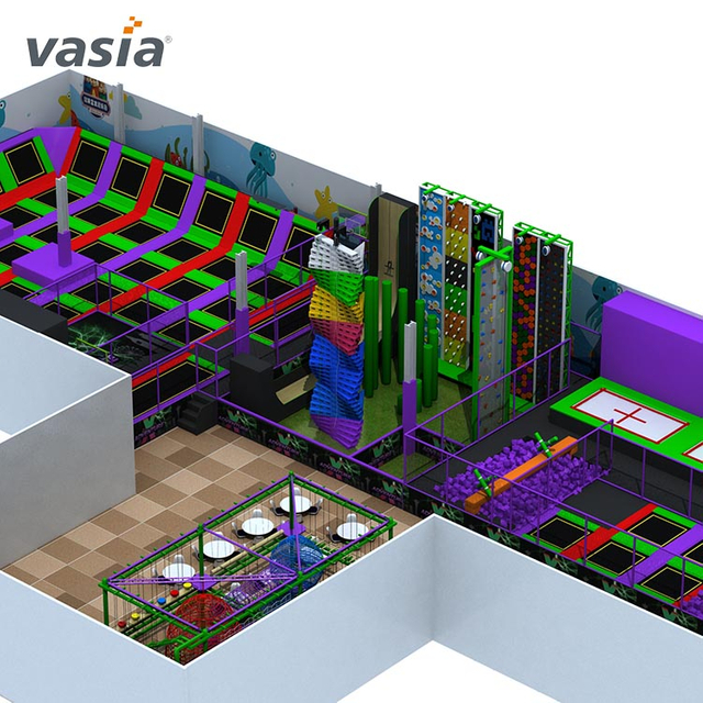 Trampoline Park with Rock Climbing-Vasia