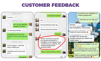 Customer communication shown by Vasia