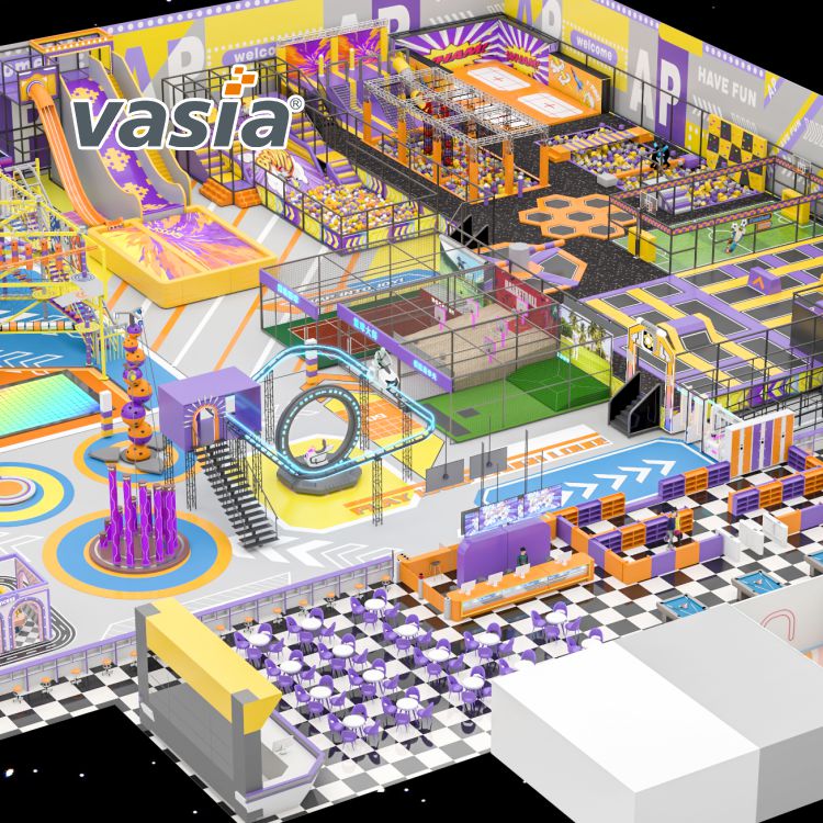 Large Indoor Playground with Colourful Equipment