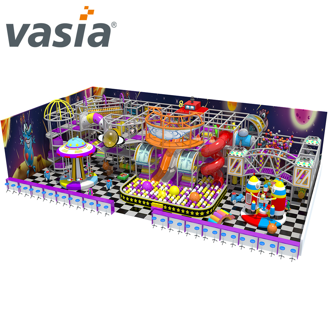 New Design Space Children Indoor Playground for Sale - Vasia